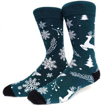 Calze Natalizie  Alci e Fiocchi di Neve