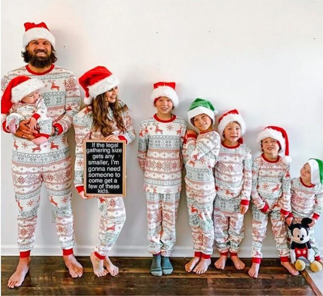 Pigiama Della Famiglia Natale Del Team Santa' Maglietta Uomo - Foto 5