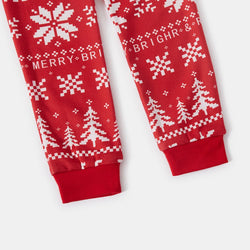 Pigiama Natale Famiglia Dinosauro Rosso Pantalone
