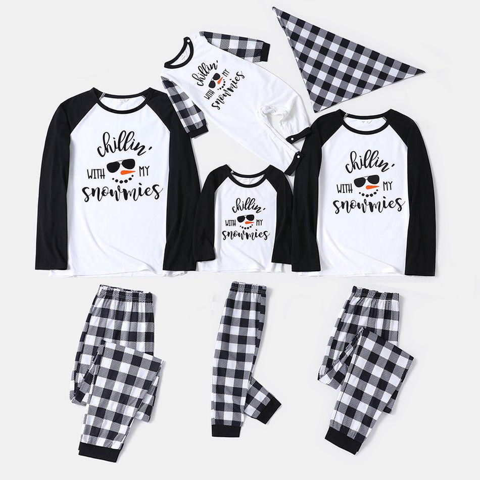 Pigiama Natale Famiglia Black White