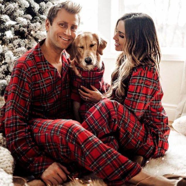 Pigiama Natale Famiglia Elegante Fantasia a Quadri