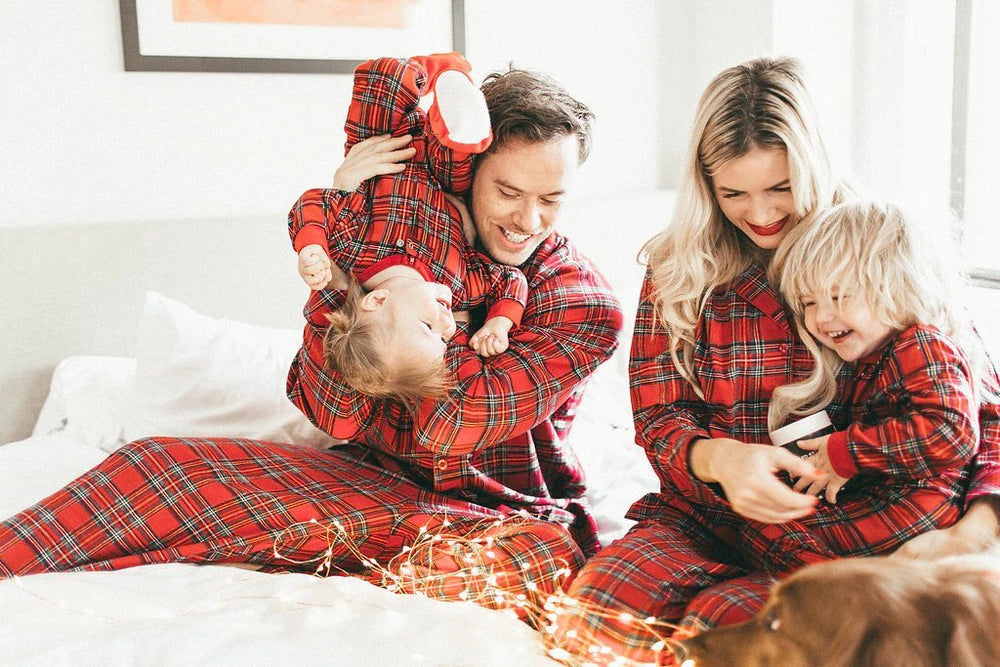 Pigiama Natale Famiglia Elegante Fantasia a Quadri