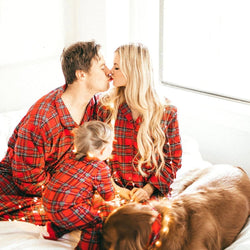 Pigiama Natale Famiglia Elegante Fantasia a Quadri