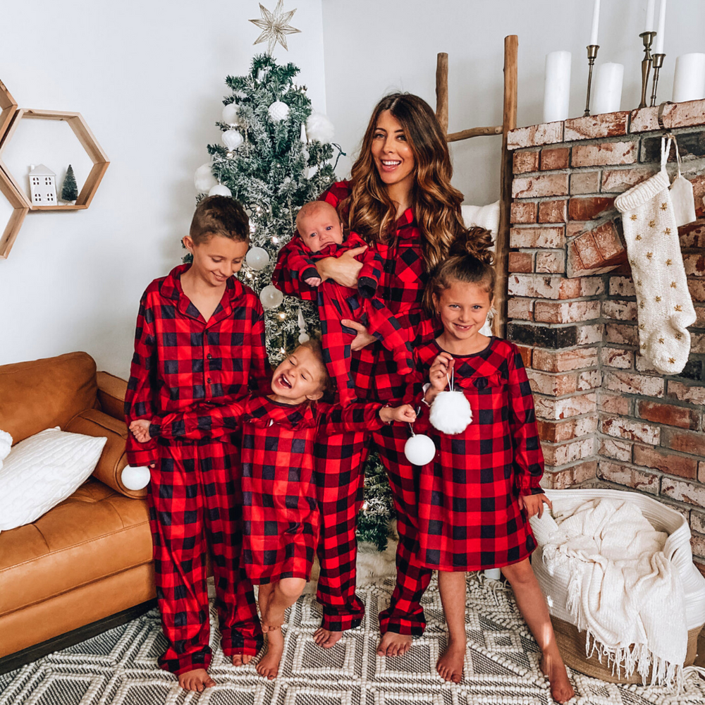 Pigiama Natale Famiglia Fantasia a quadri