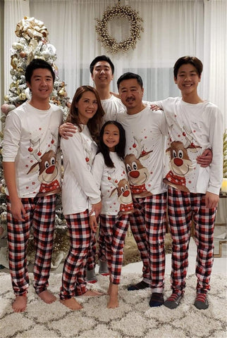 Pigiama Natale Famiglia Cervo Natalizio