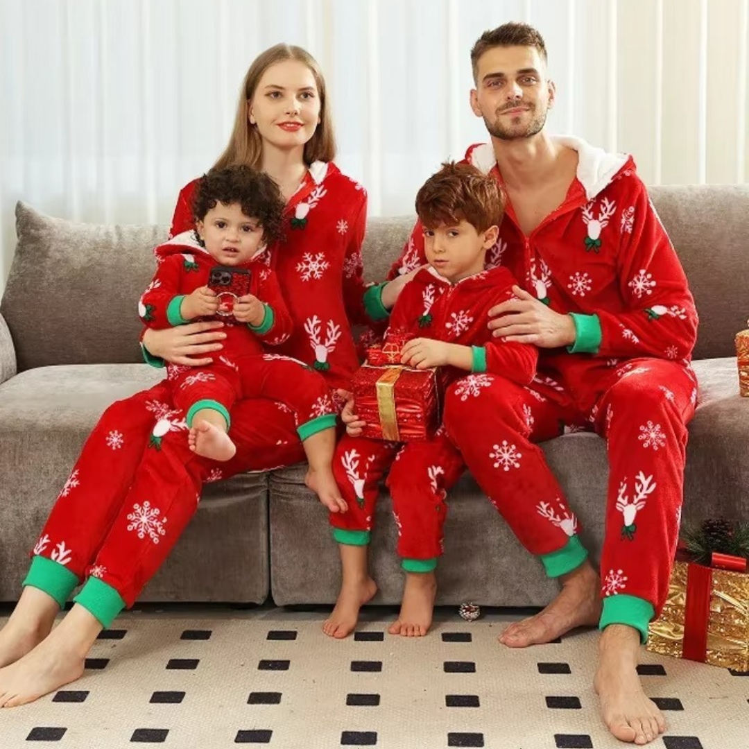 Pigiama Natale Famiglia <br/> Pezzo Unico Babbi Natale