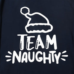 Pigiama Natale Famiglia Team Naughty Stampa