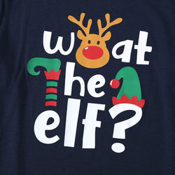 Pigiama Natale Famiglia What The Elf Stampa