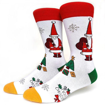 Calza Della Befana XL 45 Cm - Babbo Natale Joy - Rosso/Verde - 100% Poliestere - Da Riempire Con Regali