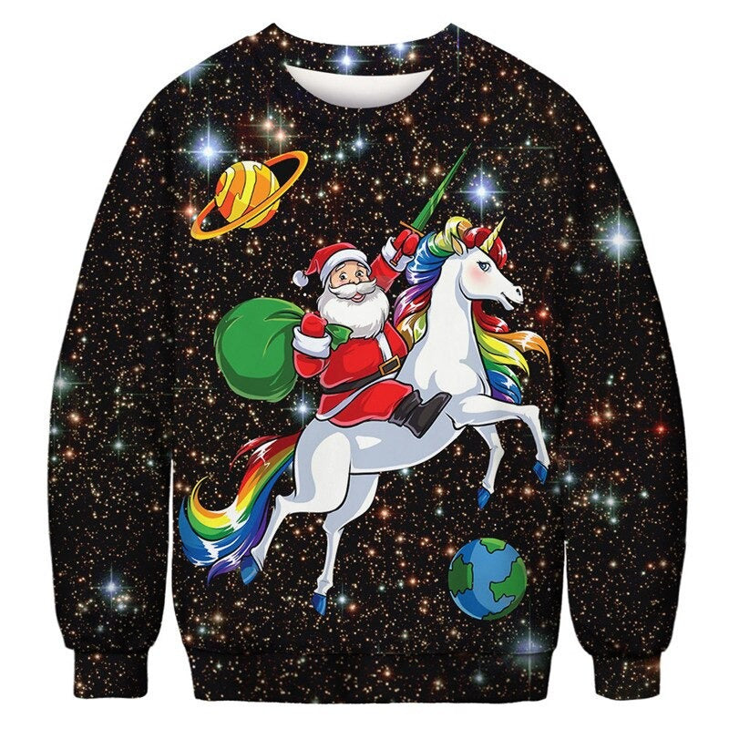 Shirtgeil Maglione Natalizio Per Bambini Ragazzi E Ragazze - Babbo Natale Sullo Snowboard Con Scritta Ho Ho Ho, Felpa Unisex 140 Rossa, Qualità Oeko-Tex, Made In Germany - 3