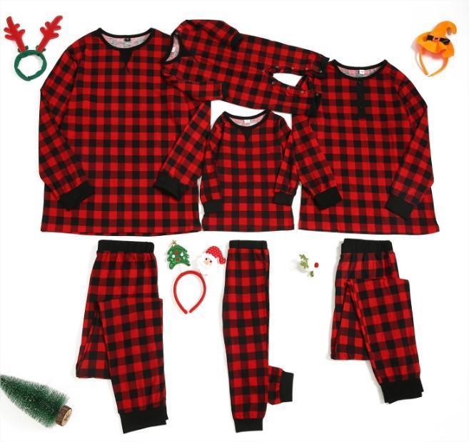 Pigiama Natalizio Abbinato Per Famiglia – Babbo Natale, Bambino, Mamma – Verde, Maniche Lunghe - Foto 2