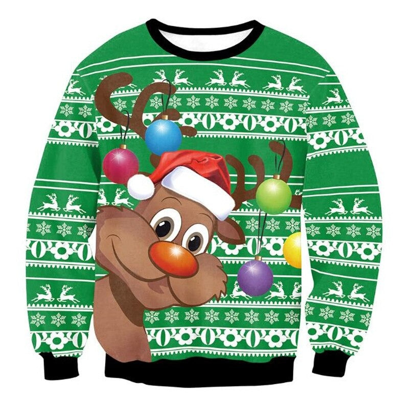 maglione natalizio renna cartoon